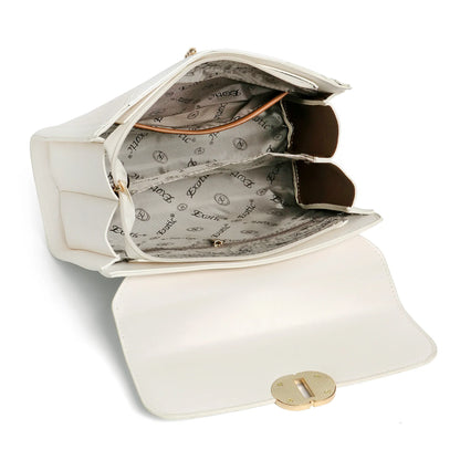 Exotic Elegant Tri-Tone Structured Handbag - exoticstore