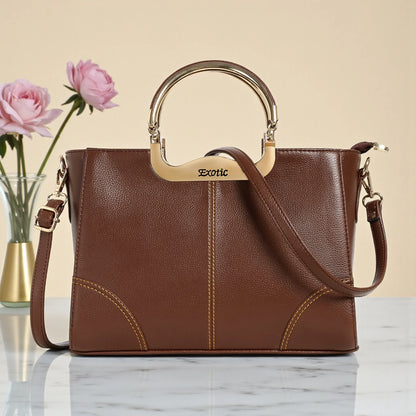 Exotic Signature Gold-Handle Tote - exoticstore