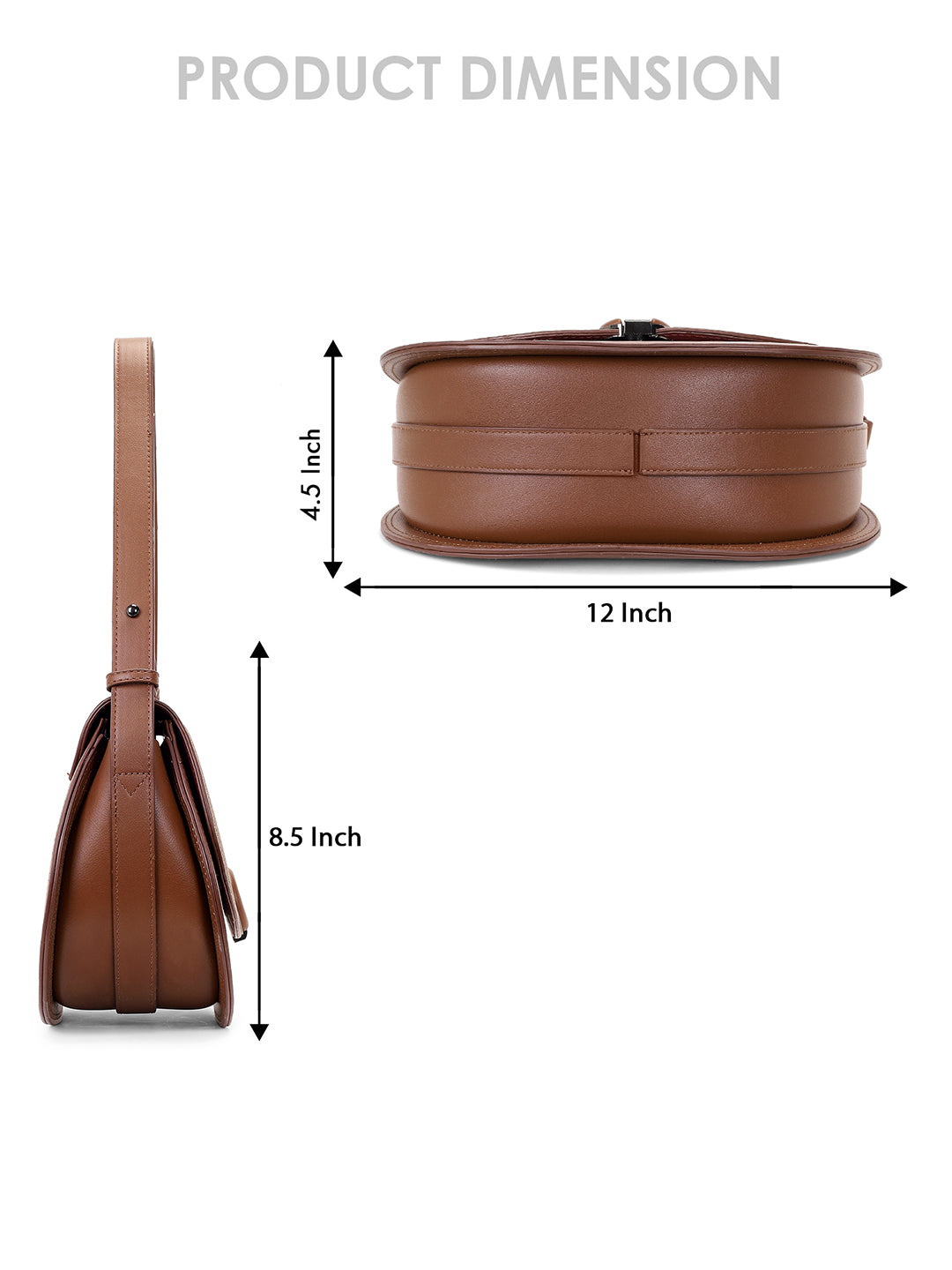 Exotic Simone Textured Saddle Bag