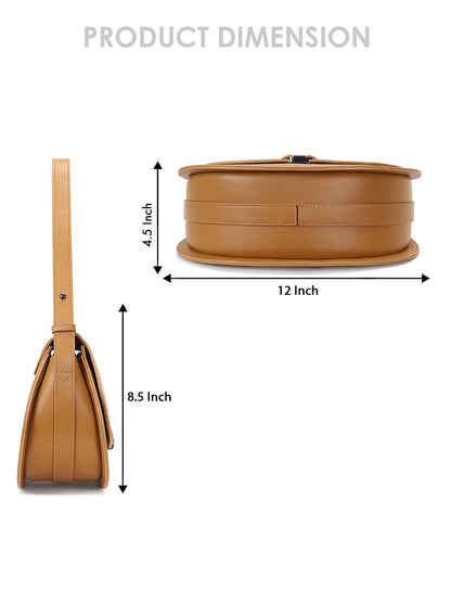 Exotic Simone Textured Saddle Bag