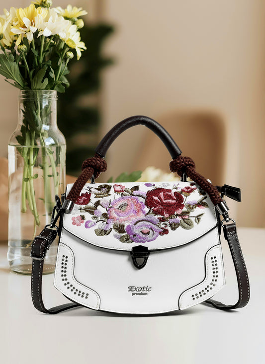 Exotic Satchel Vintage Retro Embroidery Floral Sling Bag