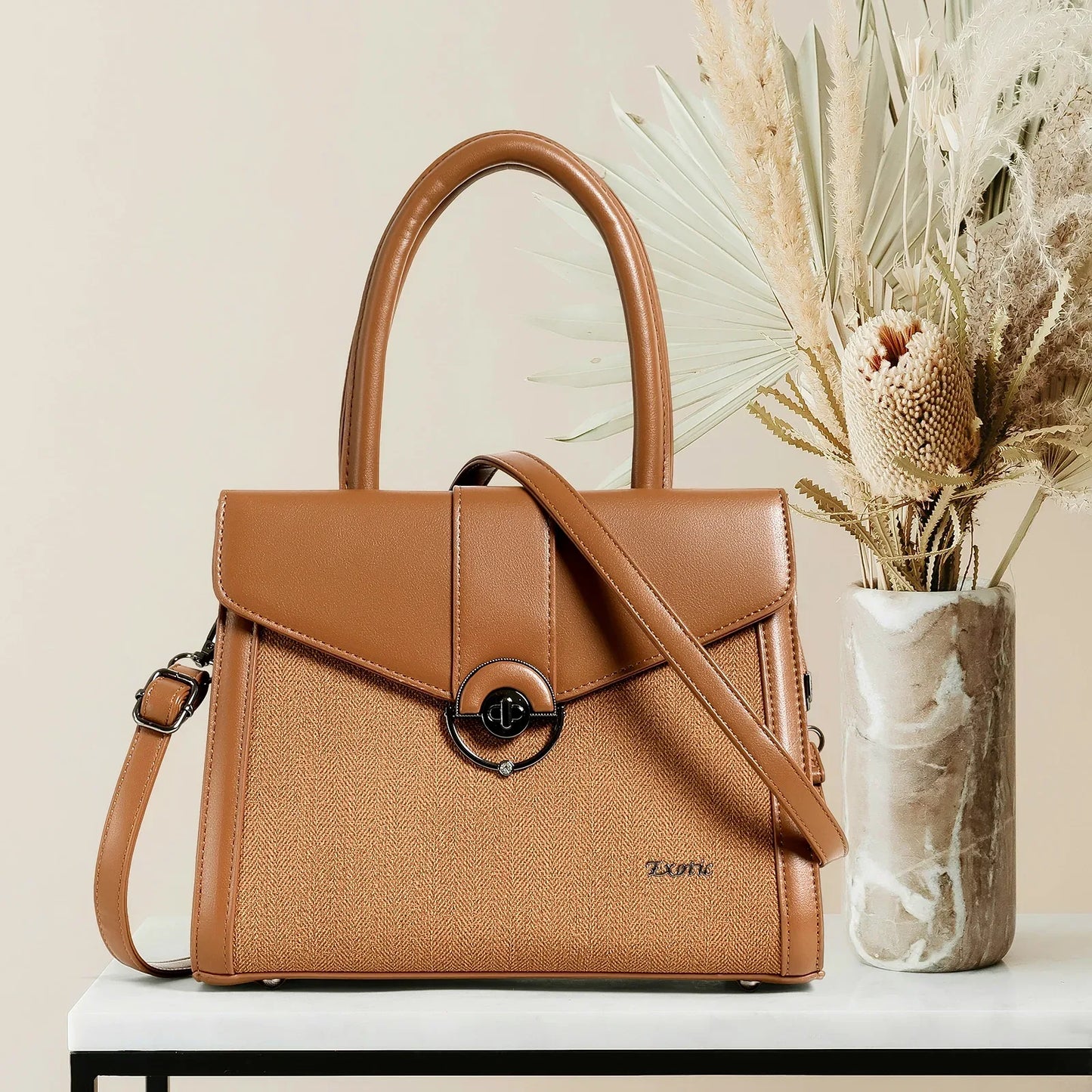 Exotic Stylish Turn-Lock Mini Handbag - exoticstore