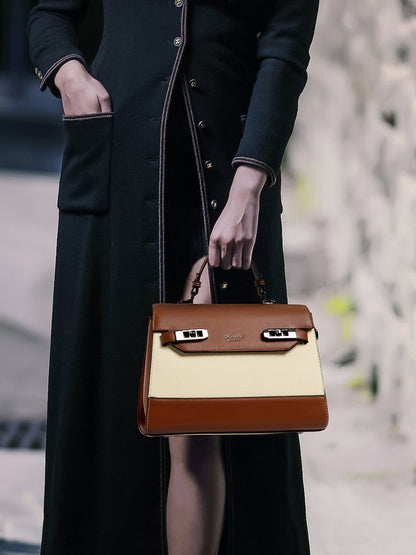 Exotic Dualtone Textured Handbag