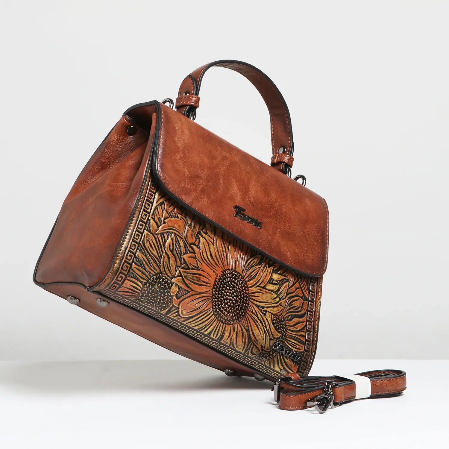 Exotic Sunflower Embossed Shoulder & Hand Tote Bag - exoticstore