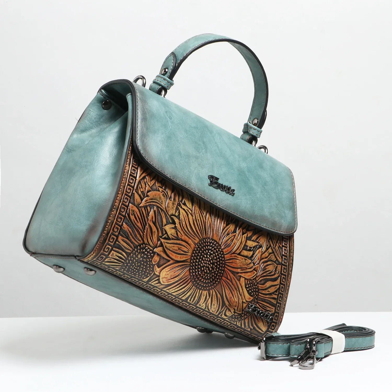 Exotic Sunflower Embossed Shoulder & Hand Tote Bag - exoticstore