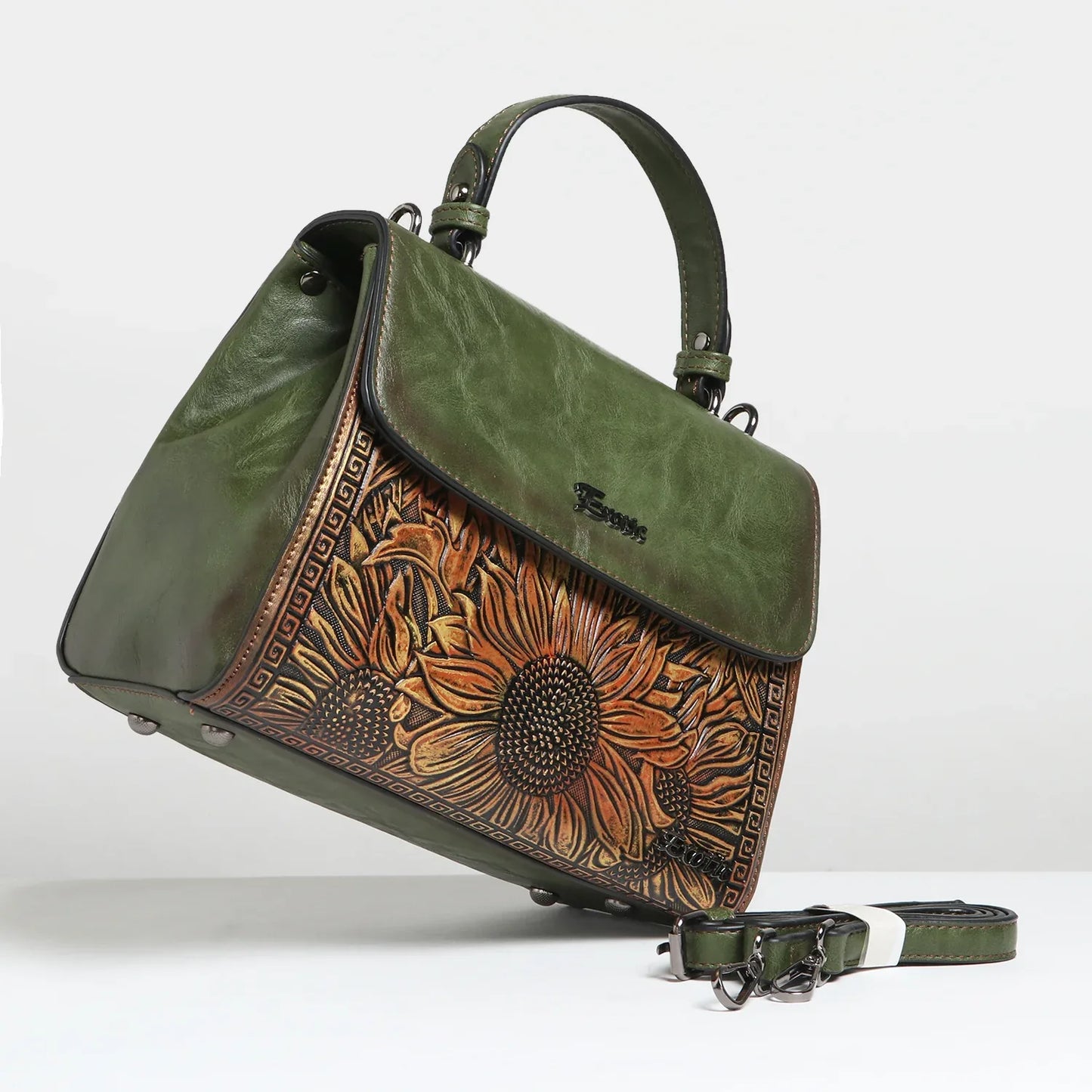 Exotic Sunflower Embossed Shoulder & Hand Tote Bag - exoticstore