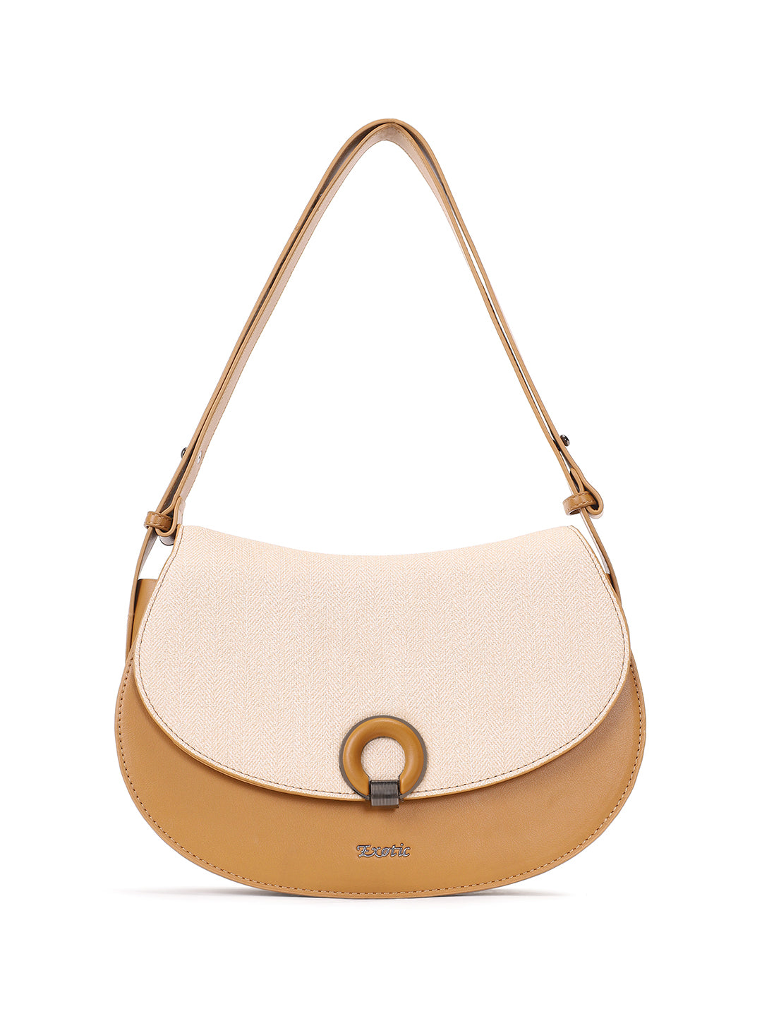 Exotic Simone Textured Saddle Bag