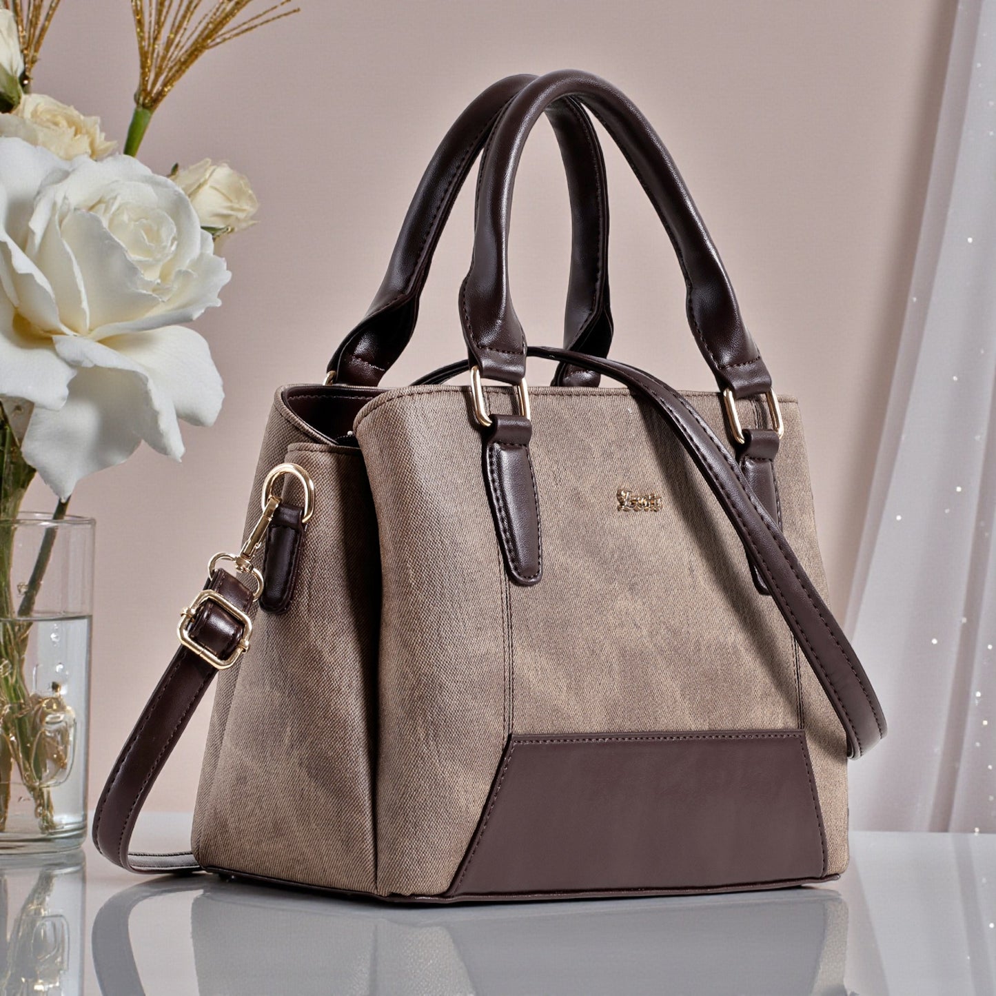 EXOTIC Three section Denim Design, Multipurpose handbag with Shoulder Strap