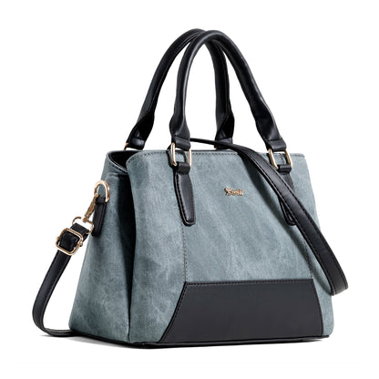 EXOTIC Three section Denim Design, Multipurpose handbag with Shoulder Strap