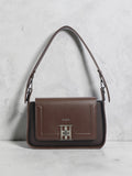 Exotic Ravelle Structured Shoulder Bag for Women (Coffee)