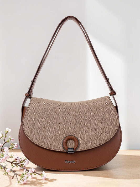 Exotic Simone Textured Saddle Bag