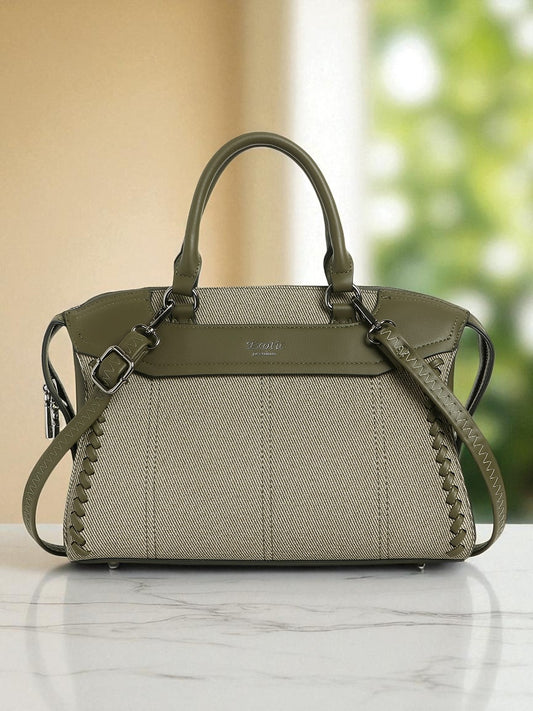 Exotic Embroidered Elegance in Every Stitch Sling & Hand Bag (Green)