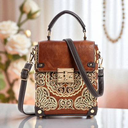 EXOTIC® Grace Luxe Mini Crossbody Bag | Elegant Women’s Handbag with Gold Handle - exoticstore