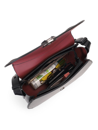 Exotic Simone Textured Saddle Bag