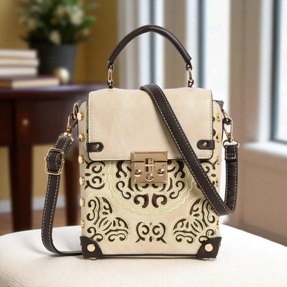 EXOTIC® Grace Luxe Mini Crossbody Bag | Elegant Women’s Handbag with Gold Handle - exoticstore