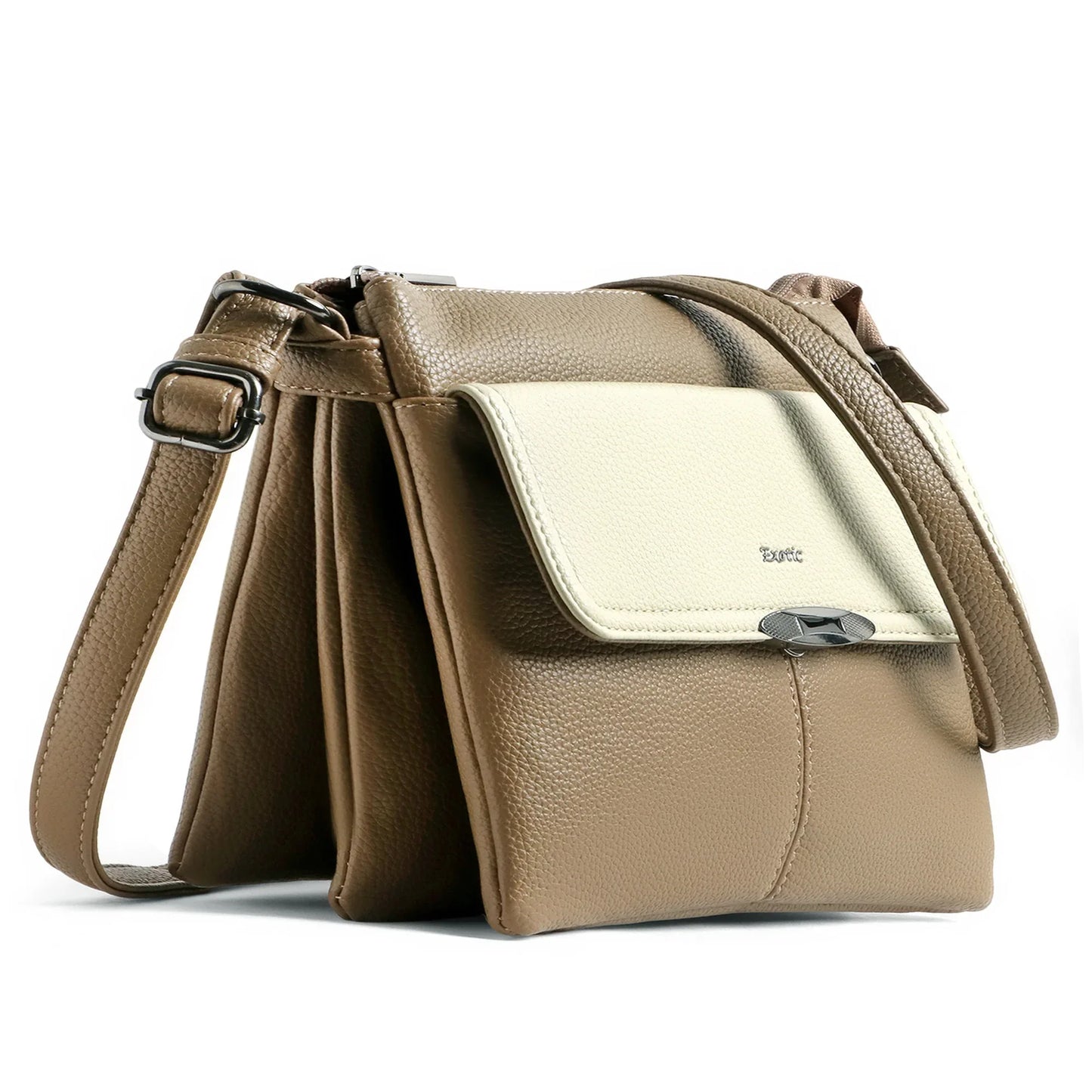 EXOTIC Premium® Dual-Tone Three-Layer Compartment Bag – Stylish & Functional Design - exoticstore