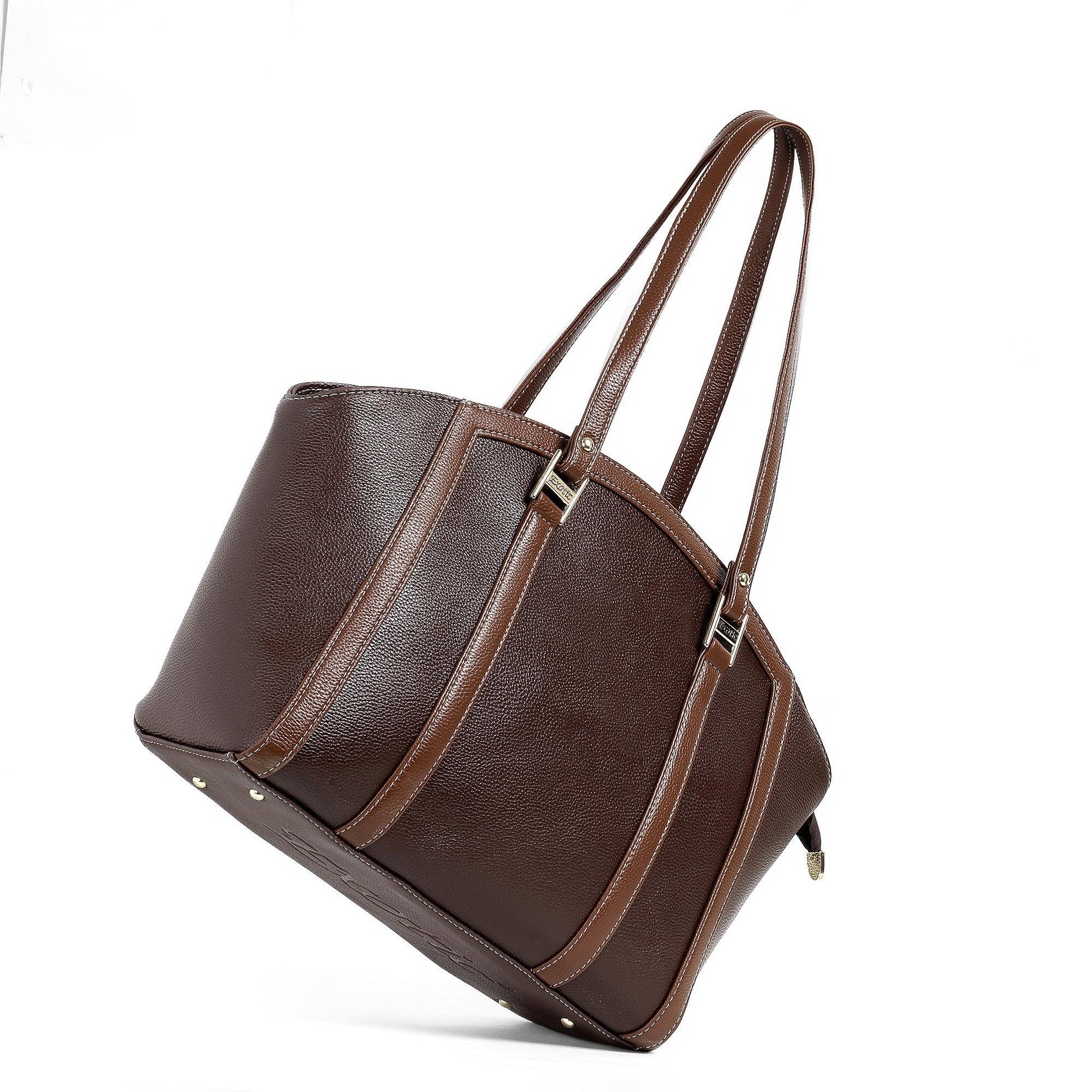 Elegant Dual-Tone Structured Tote Bag - exoticstore