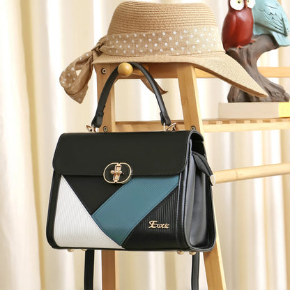 Exotic Elegant Tri-Tone Structured Handbag - exoticstore