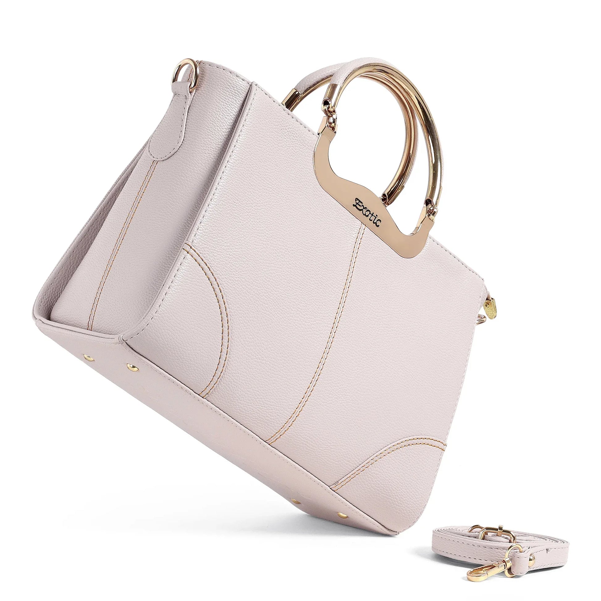 Exotic Signature Gold-Handle Tote - exoticstore