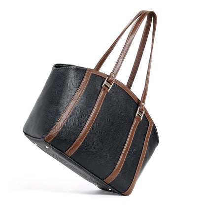 Elegant Dual-Tone Structured Tote Bag - exoticstore