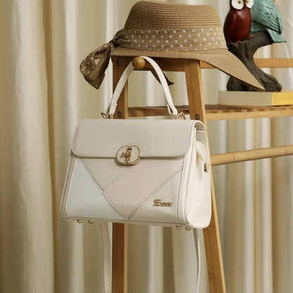 Exotic Elegant Tri-Tone Structured Handbag - exoticstore