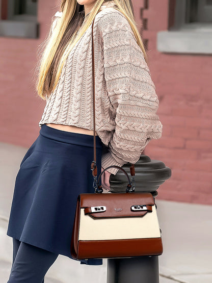 Exotic Dualtone Textured Handbag