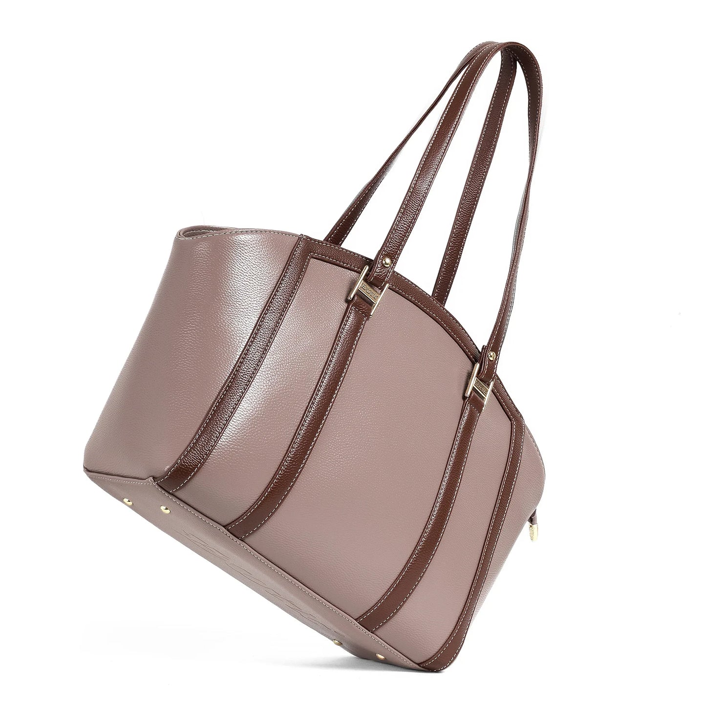 Elegant Dual-Tone Structured Tote Bag - exoticstore