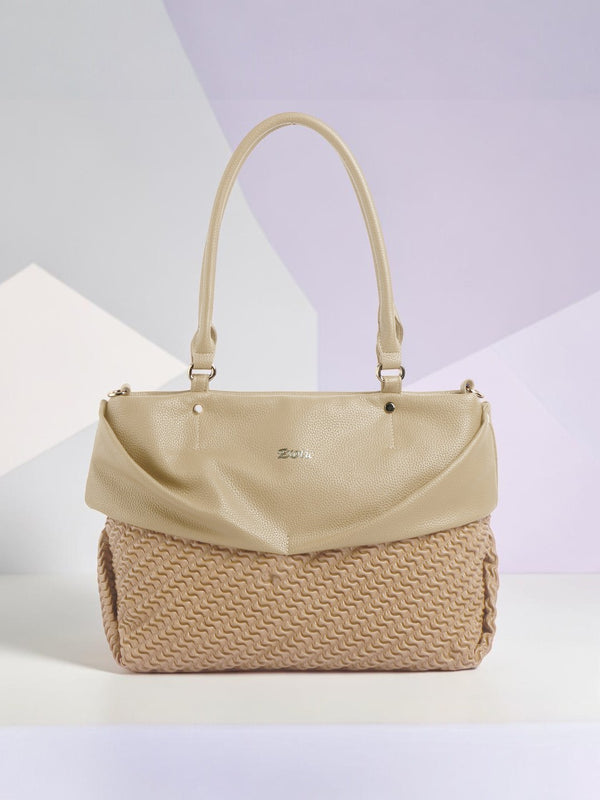 EXOTIC Virelle Textured Dual Panel Handbag