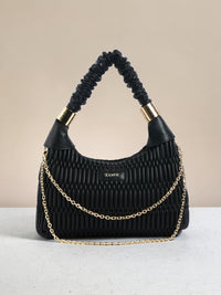 Exotic Premium Celestia Quilted Hobo Shoulder bag (Black)
