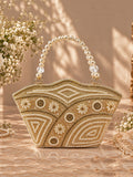 EXOTIC Zivara Pearl Embellished Clutch for Women - EXOTIC Zivara Pearl Embellished Clutch for Women