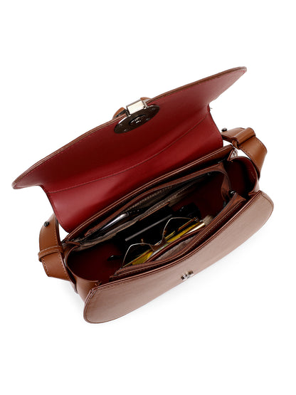 Exotic Simone Textured Saddle Bag
