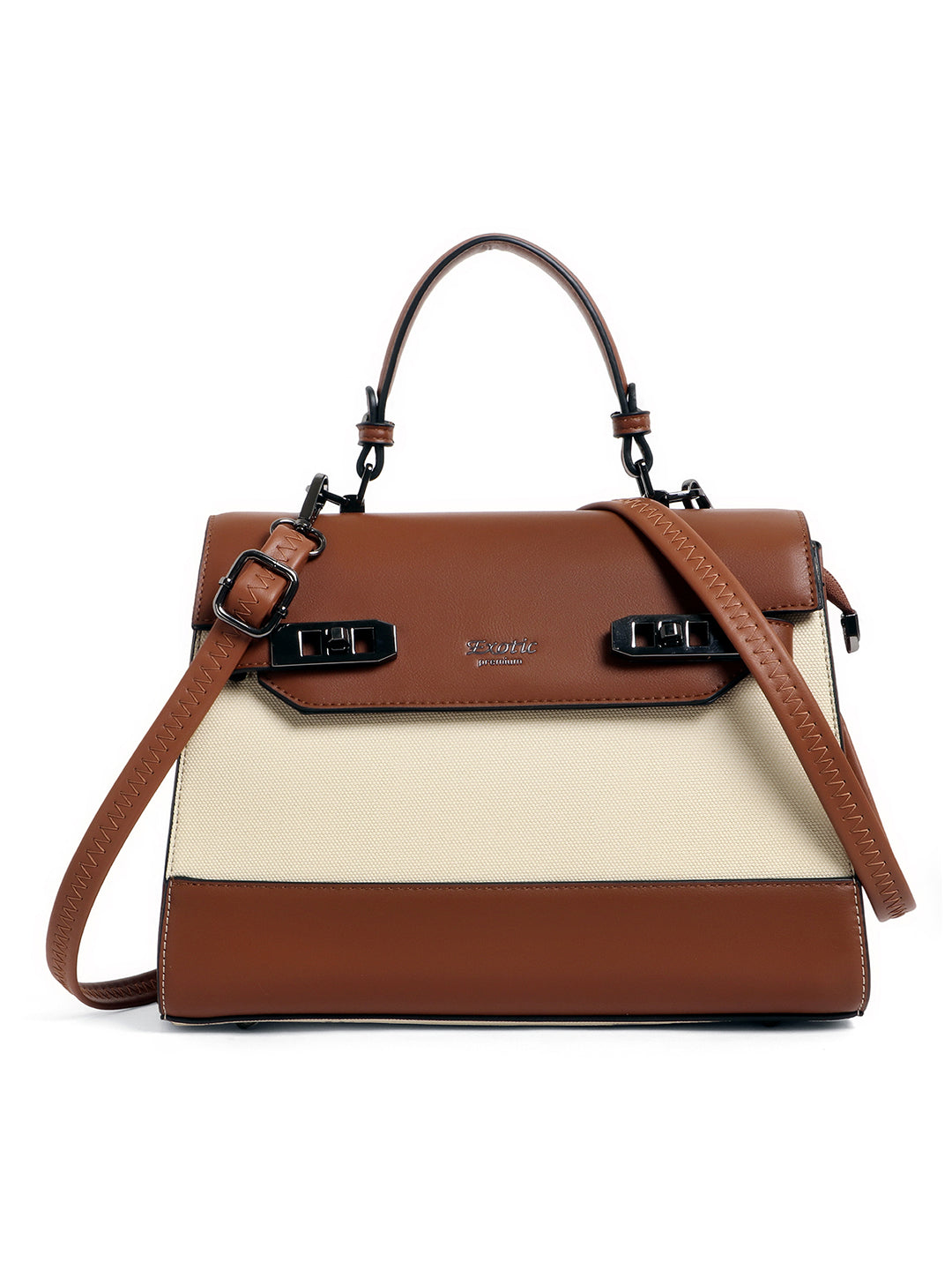 Exotic Dualtone Textured Handbag