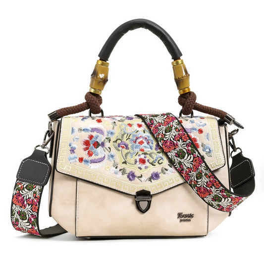 Exotic® Women's Satchel Vintage Retro Embroidery Sling Bag - exoticstore