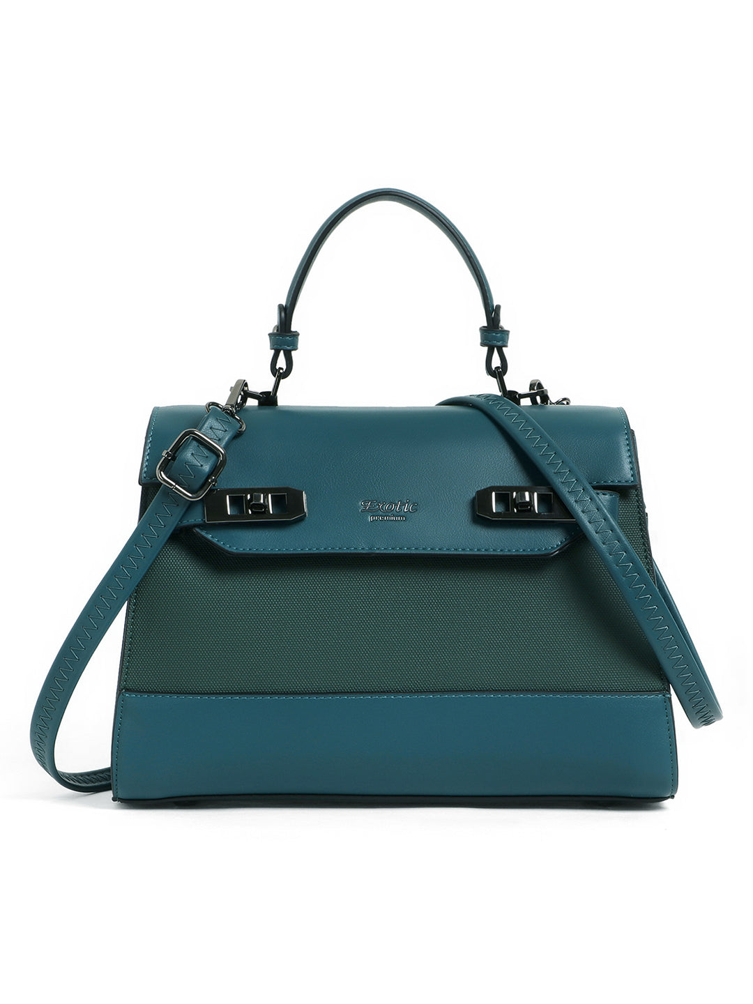 Exotic Dualtone Textured Handbag