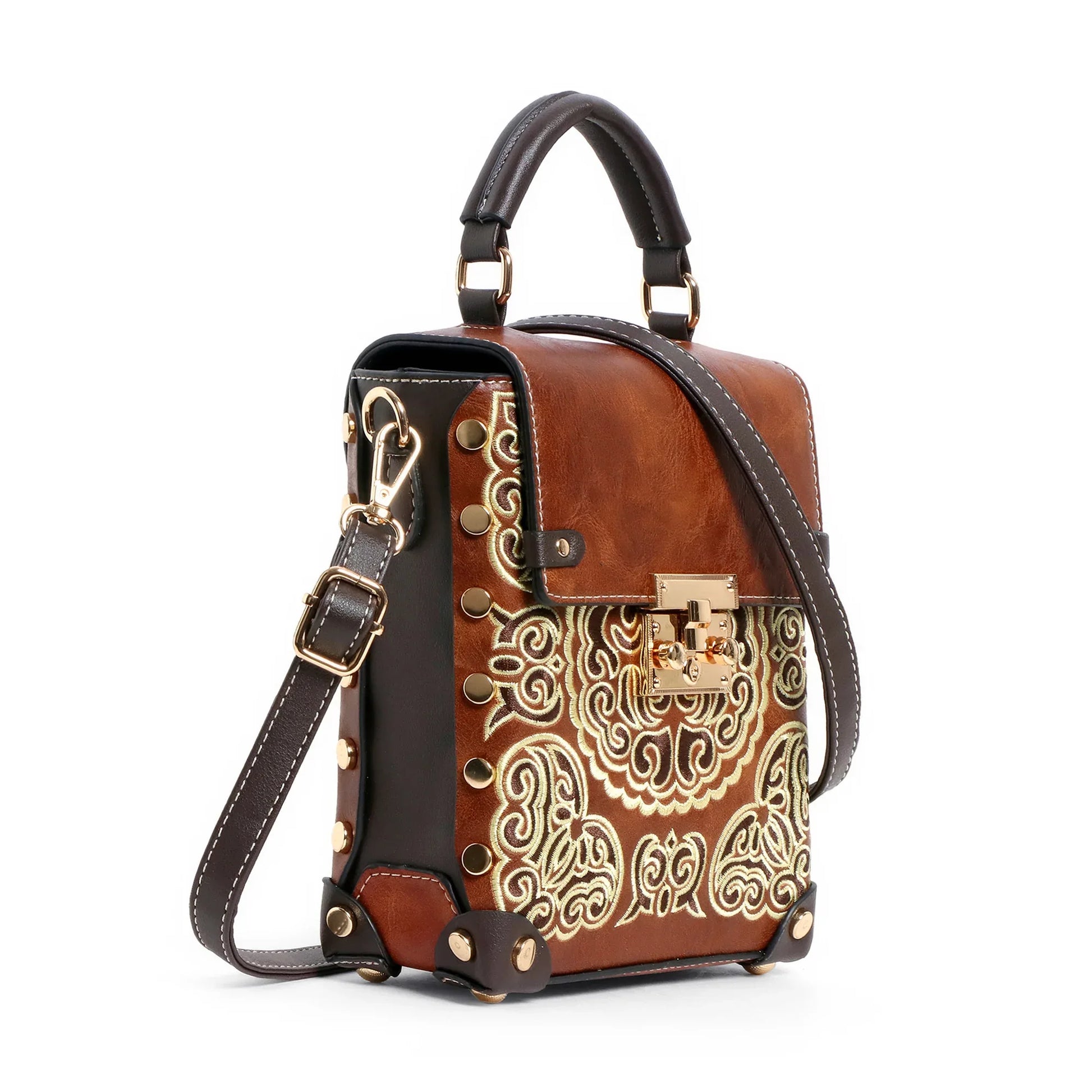 EXOTIC® Grace Luxe Mini Crossbody Bag | Elegant Women’s Handbag with Gold Handle - exoticstore