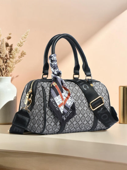 Exotic Monogram Pattern Top Handheld Handbag