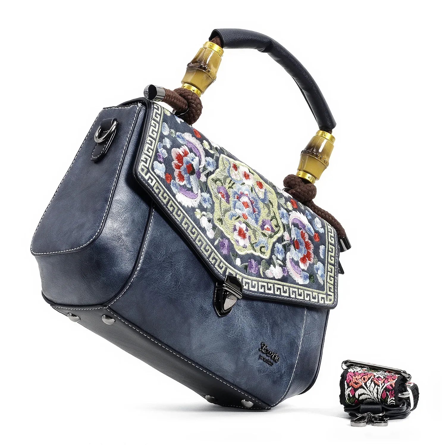 Exotic® Women's Satchel Vintage Retro Embroidery Sling Bag - exoticstore