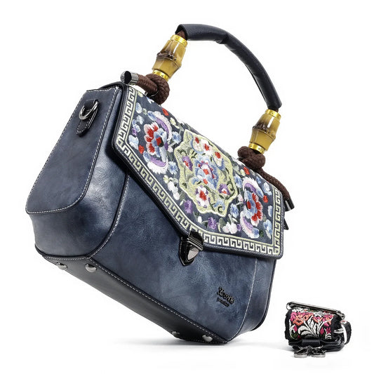 Exotic® Women's Satchel Vintage Retro Embroidery Sling Bag - exoticstore