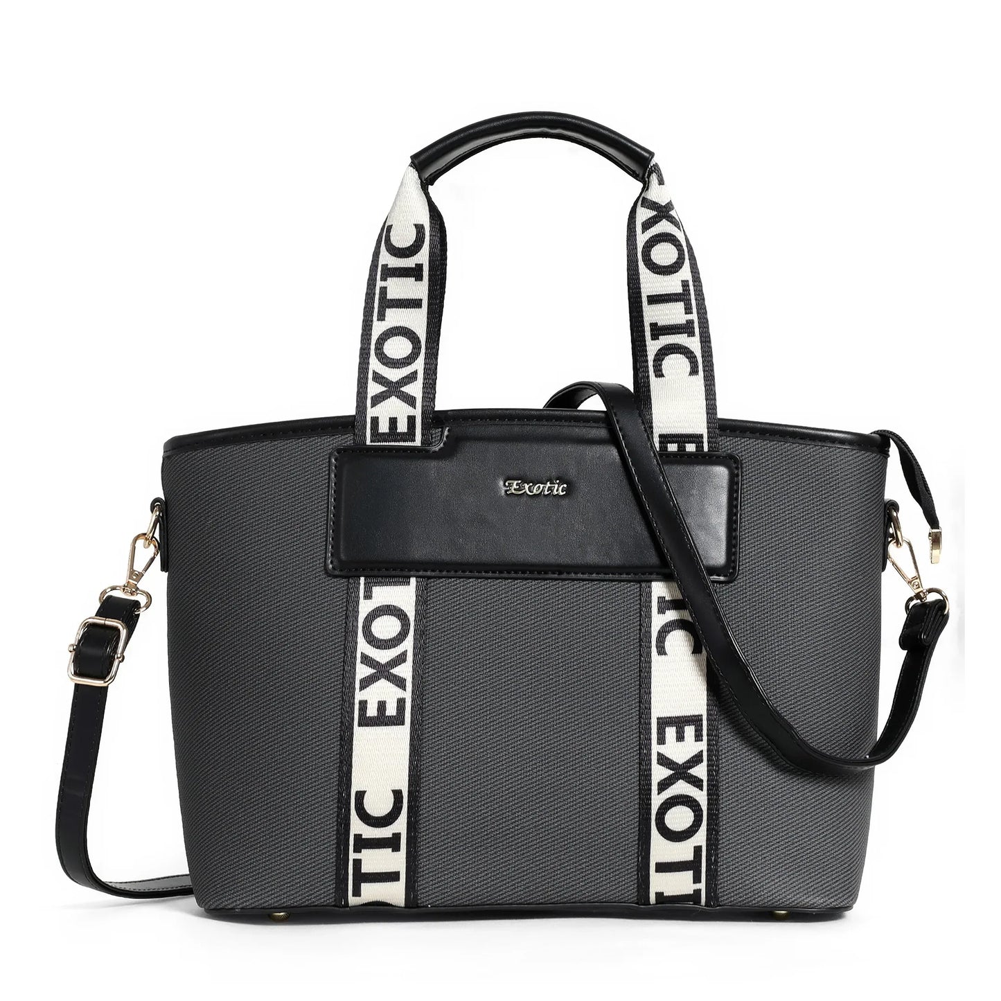 Exotic Premium Logo-Strap Women’s Tote Handbag - exoticstore