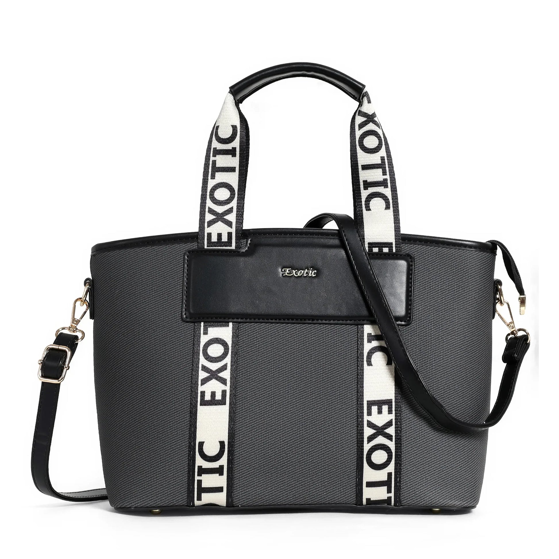 Exotic Premium Logo-Strap Women’s Tote Handbag - exoticstore