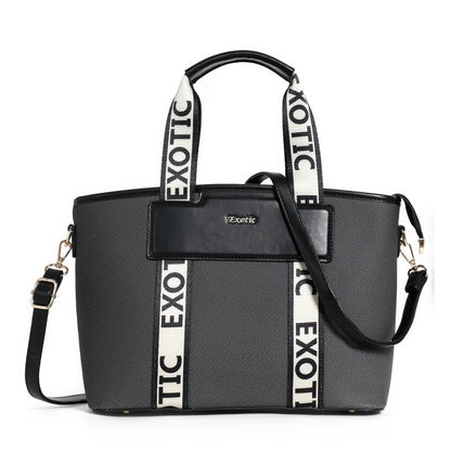 Exotic Premium Logo-Strap Women’s Tote Handbag - exoticstore