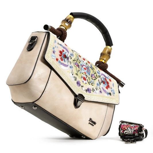 Exotic® Women's Satchel Vintage Retro Embroidery Sling Bag - exoticstore
