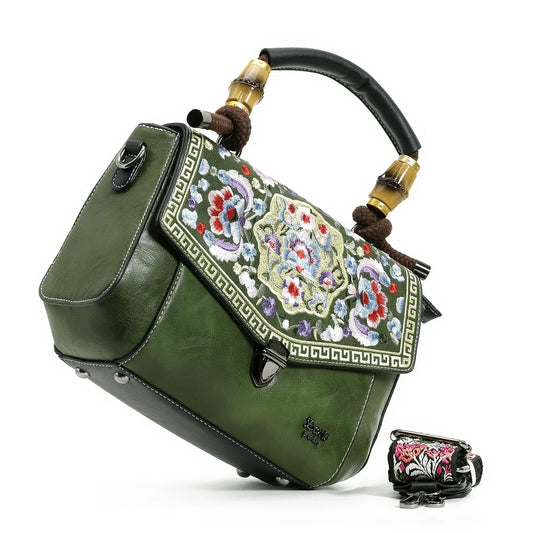 Exotic® Women's Satchel Vintage Retro Embroidery Sling Bag - exoticstore