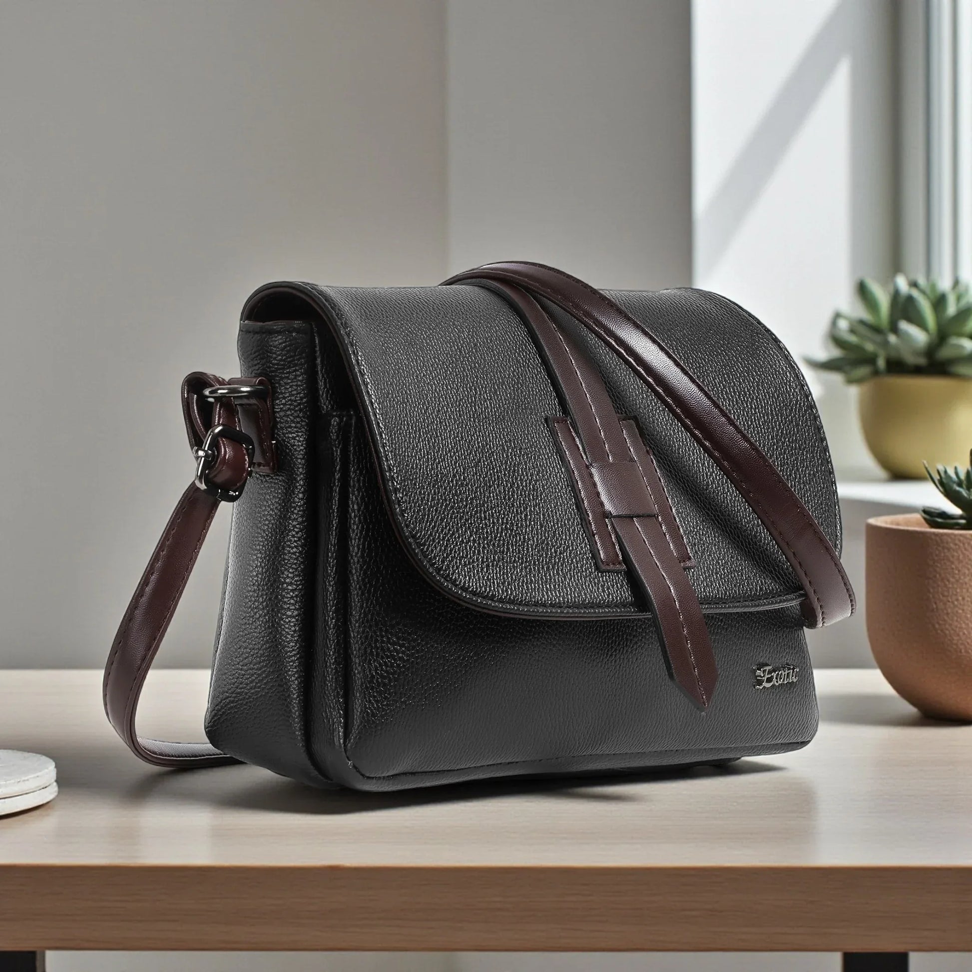 Exotic Two-Tone Crossbody Bag - exoticstore