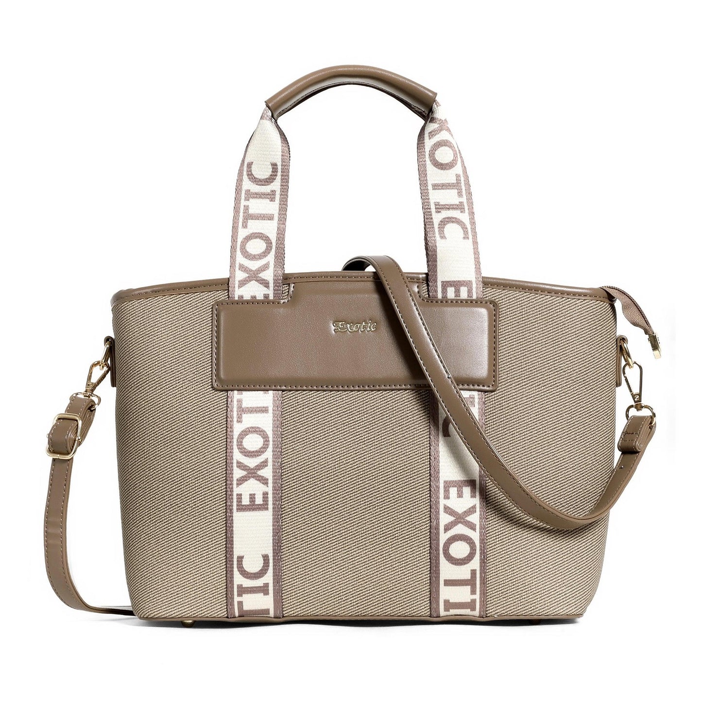 Exotic Premium Logo-Strap Women’s Tote Handbag - exoticstore