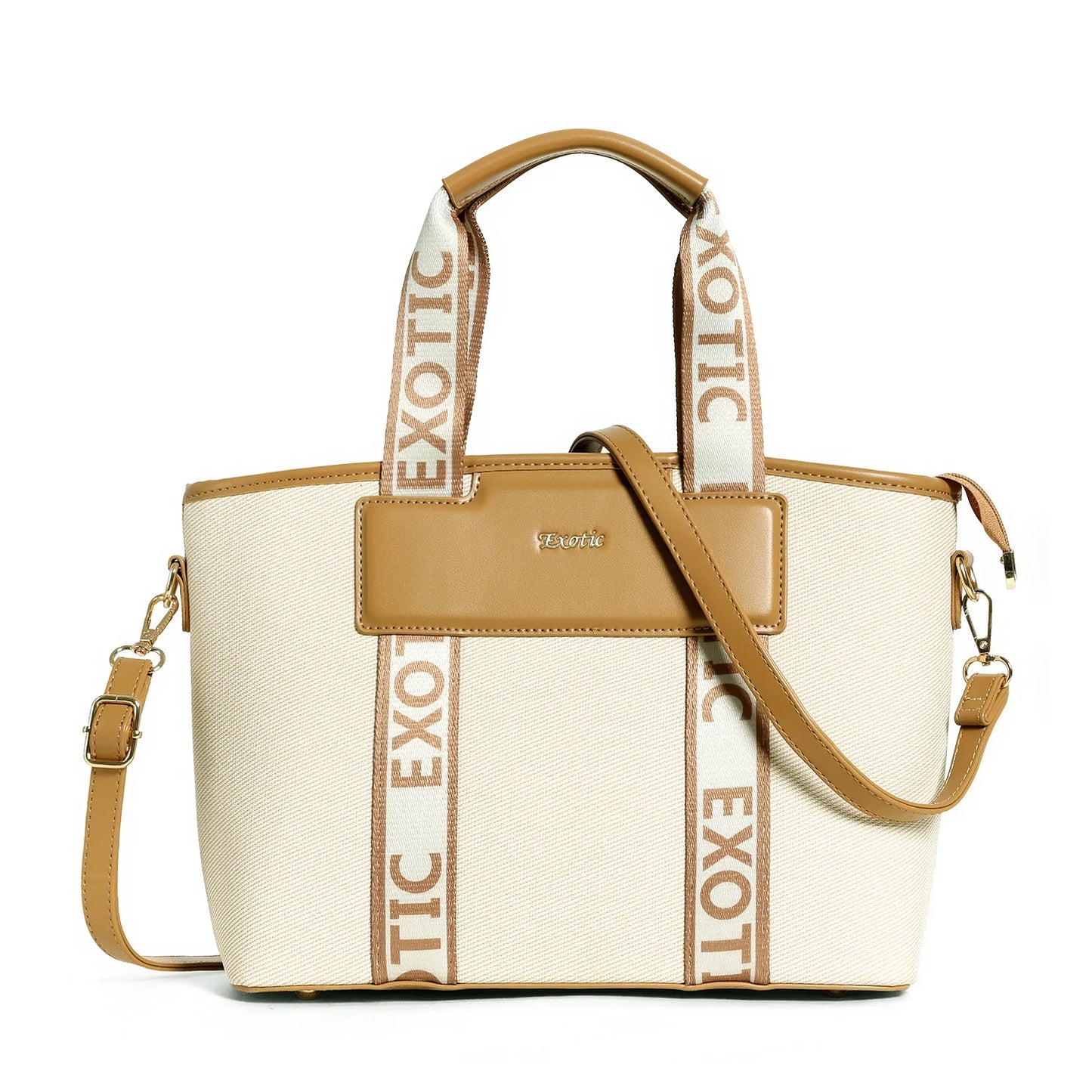 Exotic Premium Logo-Strap Women’s Tote Handbag - exoticstore