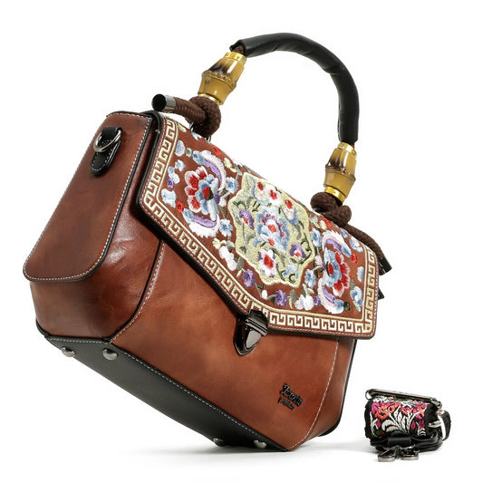 Exotic® Women's Satchel Vintage Retro Embroidery Sling Bag - exoticstore