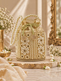 EXOTIC Zolara Pearl Embellished Potli Bag for Women - EXOTIC Zolara Pearl Embellished Potli Bag for Women