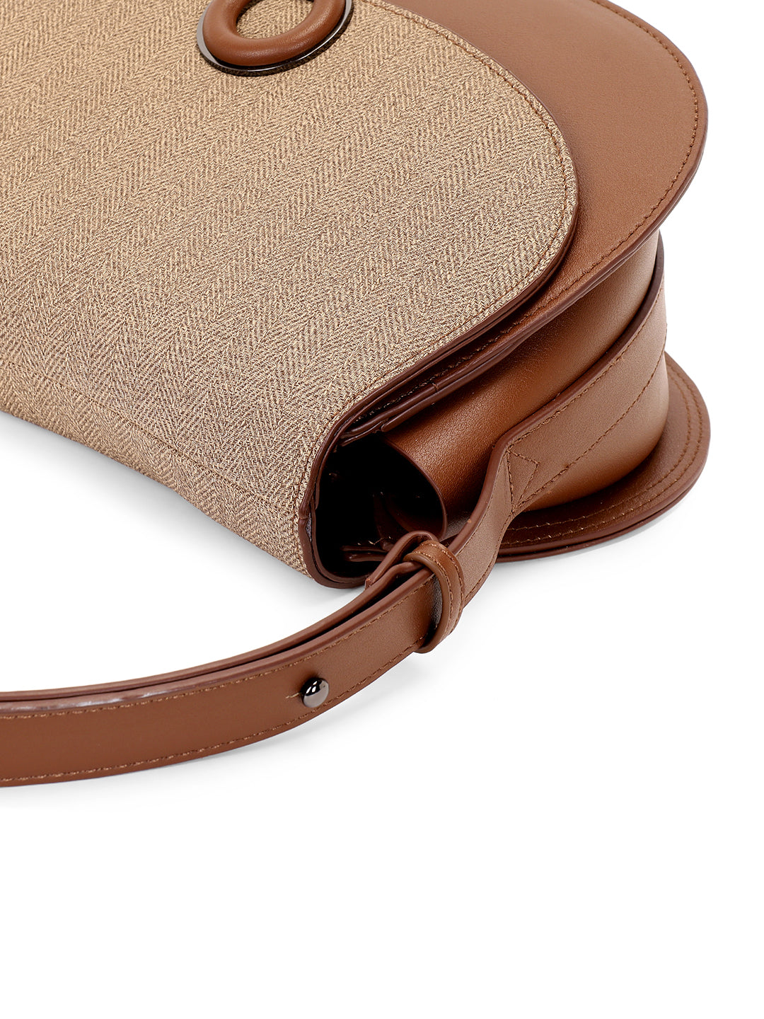 Exotic Simone Textured Saddle Bag