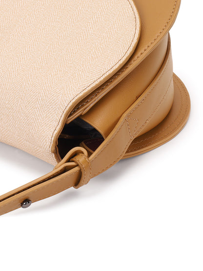 Exotic Simone Textured Saddle Bag